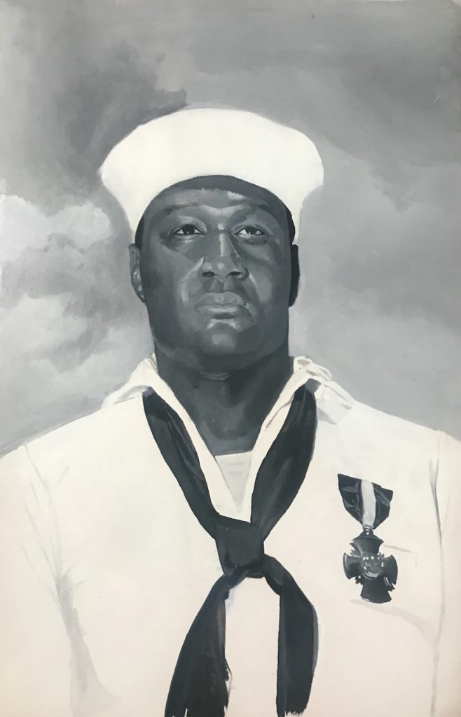 Dorie Miller 2024 Huile sur papier 49,8x32,1 cm