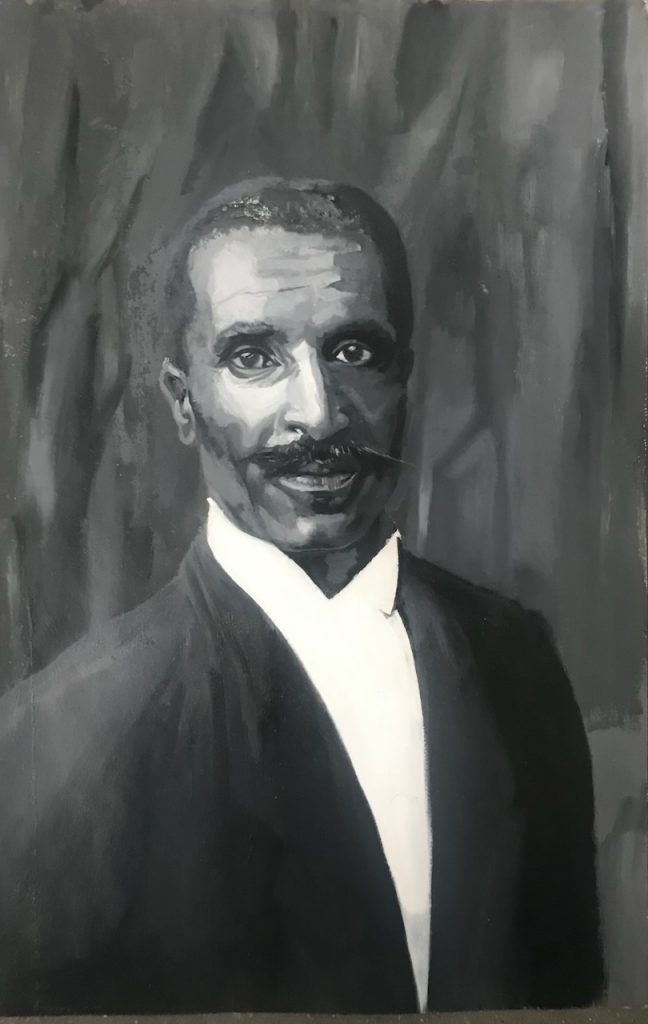 George Washington Carver 2024 Huile sur papier 49,8x32,1 cm