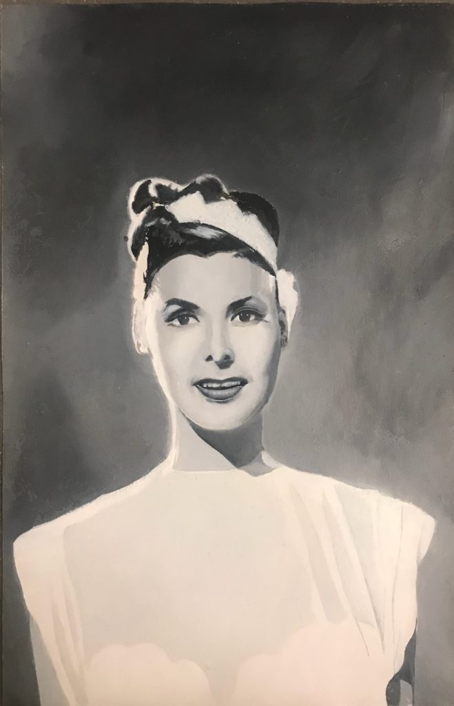 Lena Horne 2024 Huile sur papier 49,8x32,1 cm