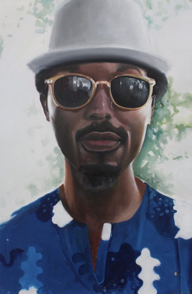 Musician in NYC 38,5x59 cm Huile sur toile 2017