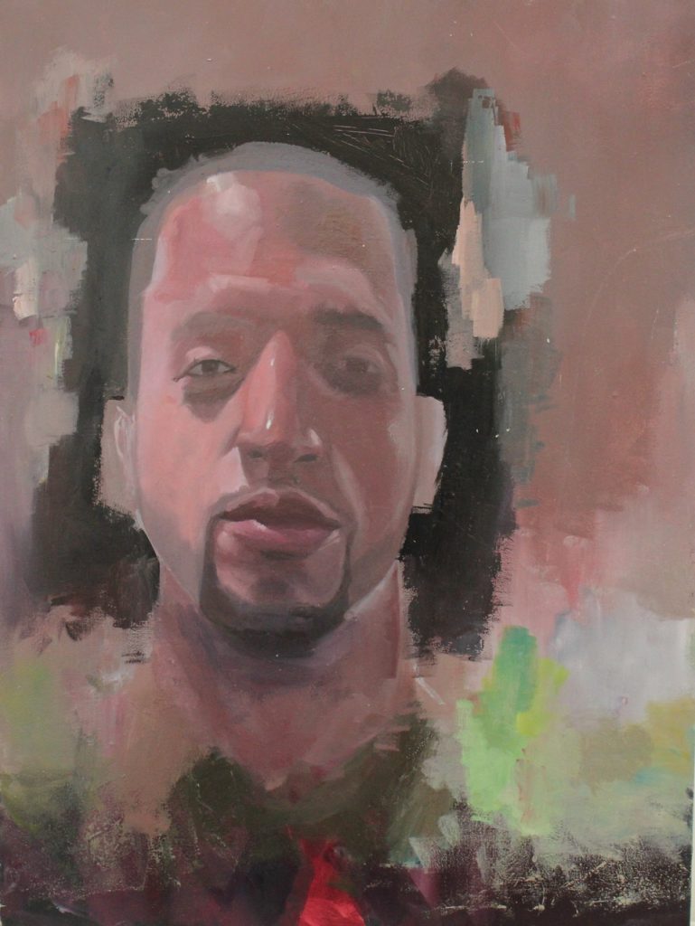 Edward 40,9x59 cm Huile sur bois 2019