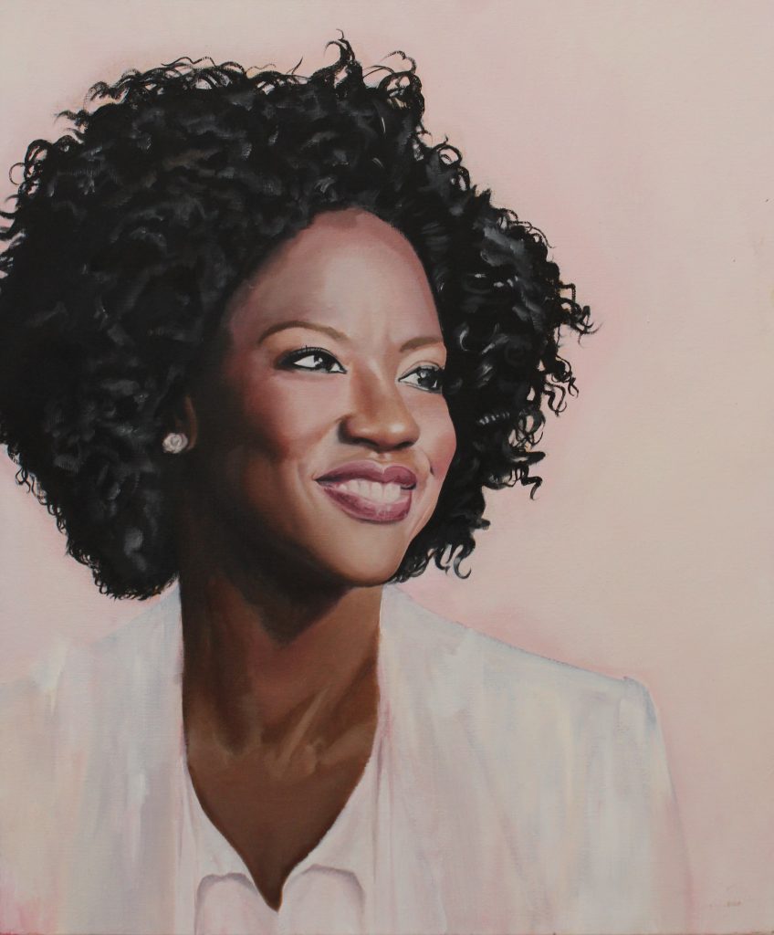 Viola Davis 1 54 x 65 cm Huile sur toile 2021