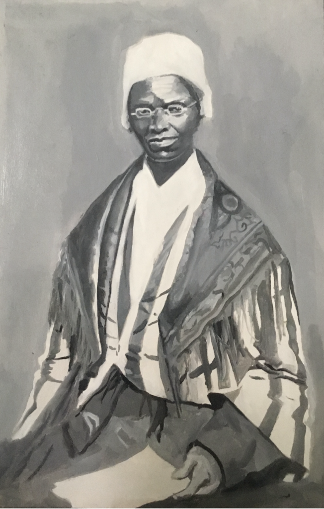 Sojourner Truth 2024 Huile sur papier 49,8x32,1 cm