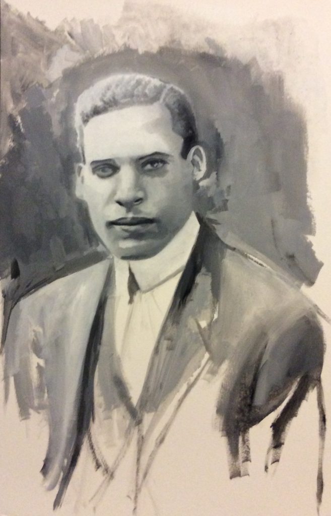 Ernest Everett just 2025 Huile sur papier 49,8x32,1 cm