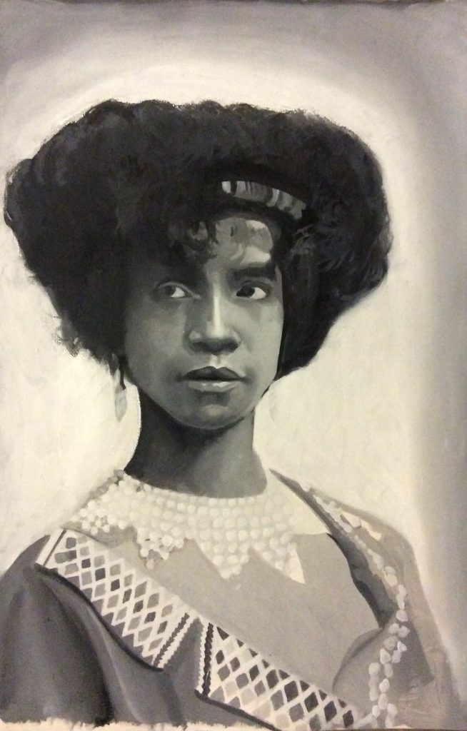 Aïda Overton Walker 2025 Huile sur papier 49,8x32,1 cm