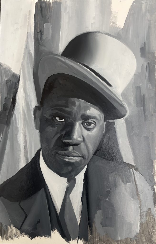 Bill Robinson 2025 Huile sur papier 49,8x32,1 cm